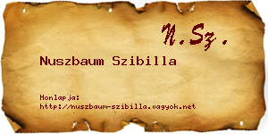 Nuszbaum Szibilla névjegykártya